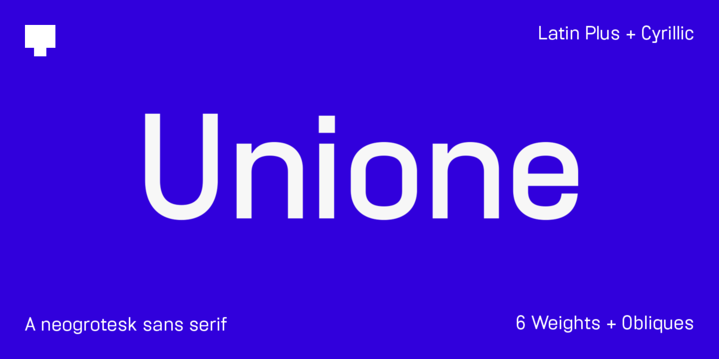 Unione Font preview